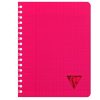 Cahier reliure int&eacute;grale Linicolor FRESH 17x22cm 180 pages grands carreaux couverture plastique polypropy&egrave;ne rainur&eacute; Couleur al&eacute;atoire