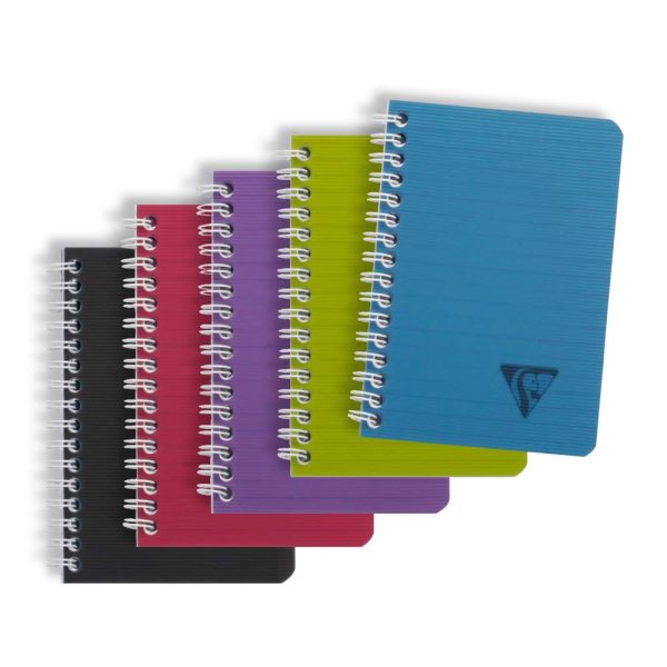 Cahier reliure int&eacute;grale Linicolor INTENSIVE 9x14cm 100 pages lign&eacute; couverture plastique polypropy&egrave;ne rainur&eacute; Couleur al&eacute;atoire