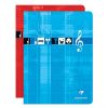 Cahier Musique & Chant piqu&eacute; 24x32cm 48 pages grands carreaux Couleur al&eacute;atoire