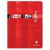Cahier Musique & Chant piqu&eacute; 24x32cm 48 pages grands carreaux Couleur al&eacute;atoire
