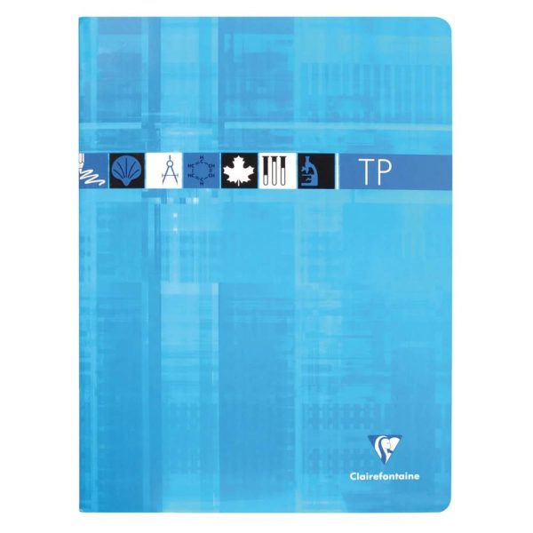 Cahier Travaux Pratiques piqu&eacute; 24x32cm 80 pages grands carreaux + uni Couleur al&eacute;atoire