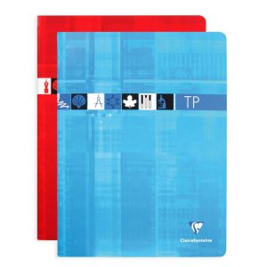 Cahier Travaux Pratiques piqu&eacute; 24x32cm 120 pages grands carreaux + uni Couleur al&eacute;atoire