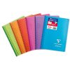 Carnet reliure int&eacute;grale enveloppante Koverbook 11x17cm 100 pages petits carreaux couverture polypropyl&egrave;ne transparent