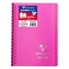 Carnet reliure int&eacute;grale enveloppante Koverbook 11x17cm 100 pages petits carreaux couverture polypropyl&egrave;ne transparent
