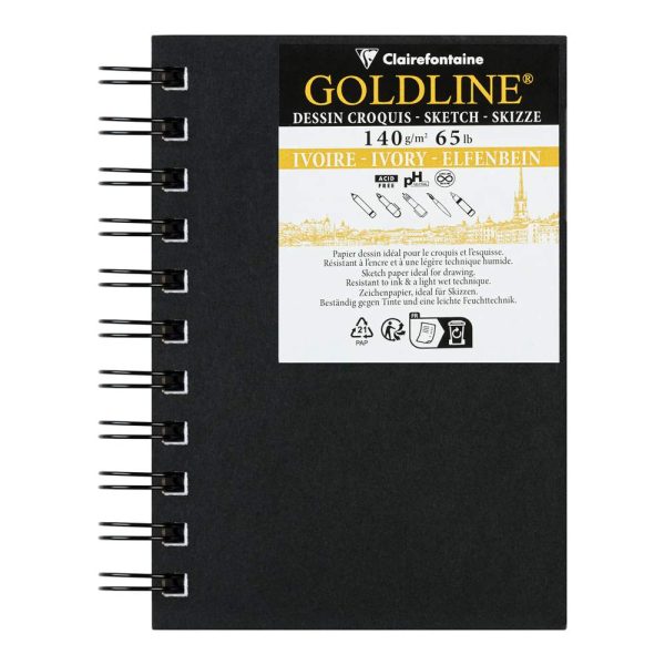 Goldline carnet spiral&eacute; 40F A6 140g portrait