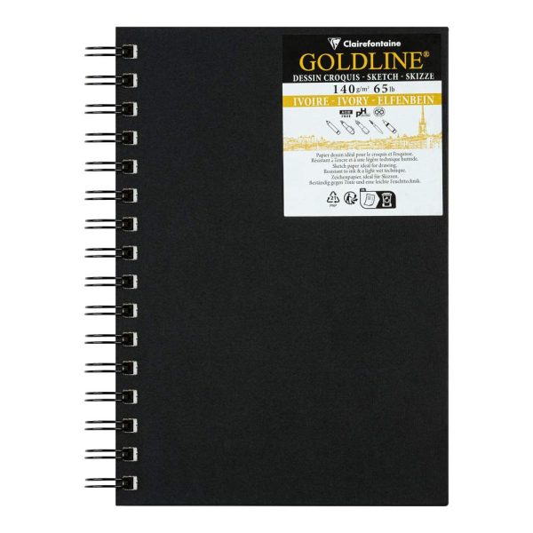 Goldline carnet spiral&eacute; 40F A5 140g portrait