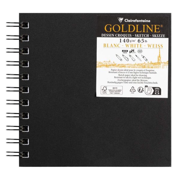 Goldline carnet spiral&eacute; 50F 15x15cm 140g