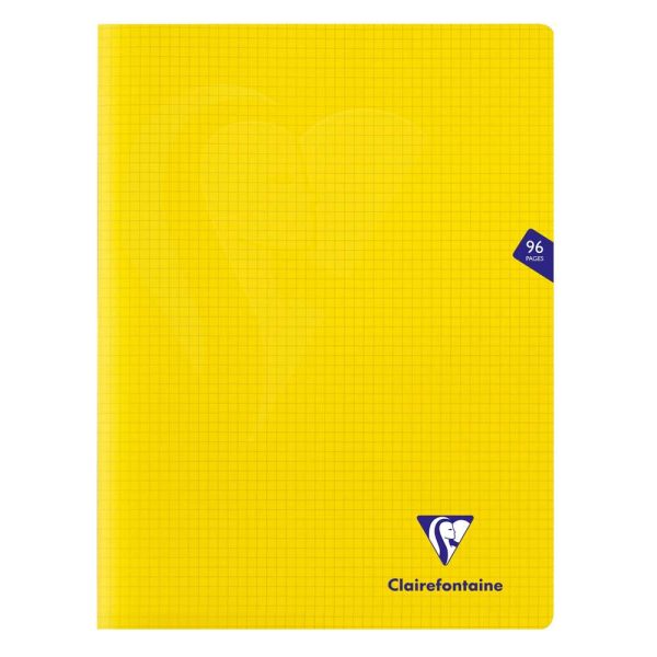 Cahier piqu&eacute; Mimesys 24x32cm 96 pages petits carreaux couverture polypropyl&egrave;ne