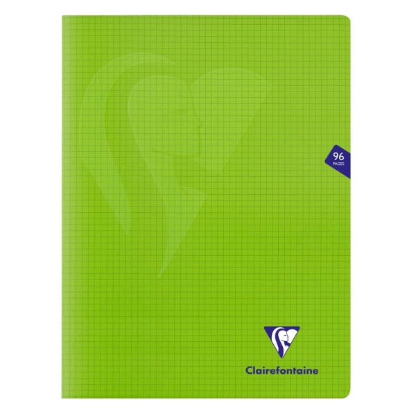 Cahier piqu&eacute; Mimesys 24x32cm 96 pages petits carreaux couverture polypropyl&egrave;ne