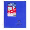 Cahier reliure int&eacute;grale enveloppante Koverbook 17x22cm 160 pages grands carreaux couverture polypropyl&egrave;ne transparent