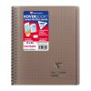 Cahier reliure int&eacute;grale enveloppante Koverbook 17x22cm 160 pages grands carreaux couverture polypropyl&egrave;ne transparent