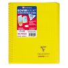 Cahier reliure int&eacute;grale enveloppante Koverbook 17x22cm 160 pages grands carreaux couverture polypropyl&egrave;ne transparent