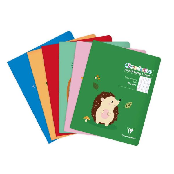 Cahier piqu&eacute; Clairenfantine 17&times;22 cm 96 pages grands carreaux Couleur al&eacute;atoire