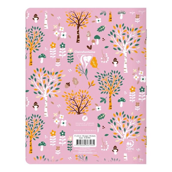 Cahier piqu&eacute; Clairenfantine 17&times;22 cm 96 pages grands carreaux Couleur al&eacute;atoire