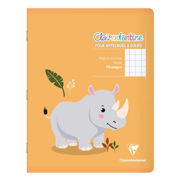 Cahier piqu&eacute; Clairenfantine 17&times;22 cm 96 pages grands carreaux Couleur al&eacute;atoire