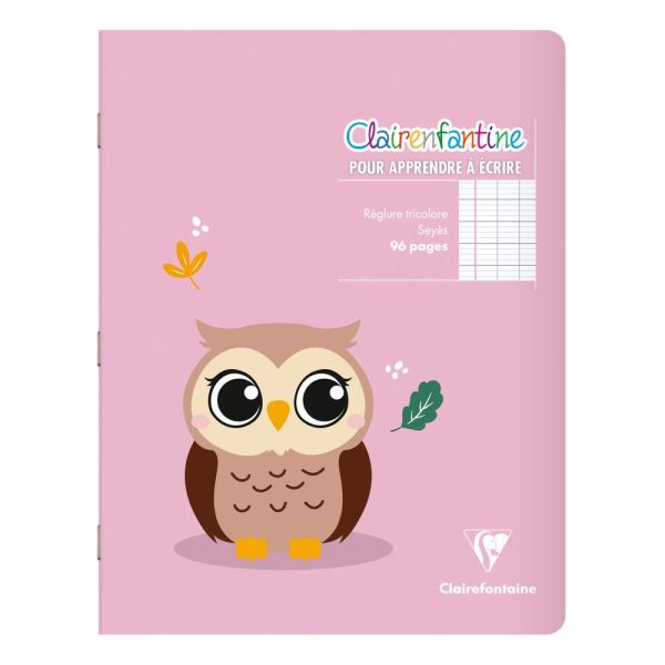 Cahier piqu&eacute; Clairenfantine 17&times;22 cm 96 pages grands carreaux Couleur al&eacute;atoire
