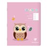 Cahier de po&eacute;sie piqu&eacute; Clairenfantine 17x22cm 48p grands carreaux + uni Couleur al&eacute;atoire