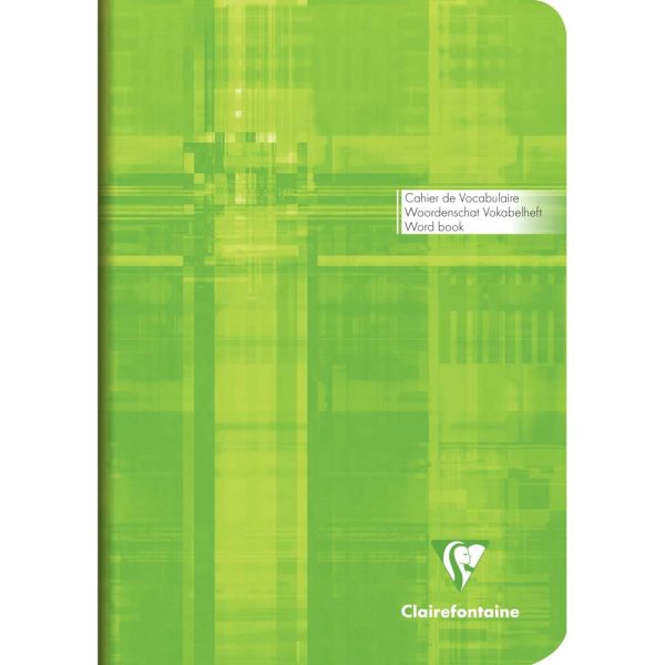 Carnet de vocabulaire piqu&eacute; A5 64 pages lign&eacute; + marge centrale