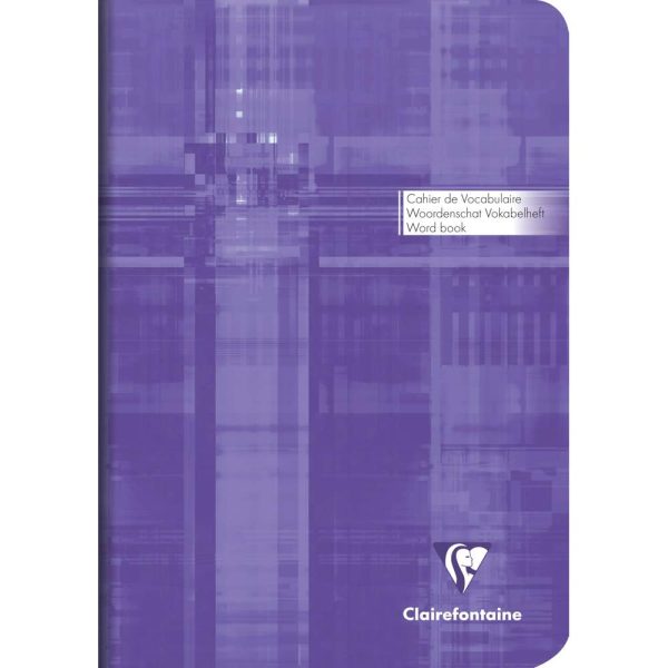 Carnet de vocabulaire piqu&eacute; A5 64 pages lign&eacute; + marge centrale