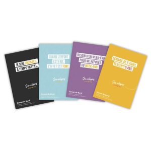 Carnet de bord enseignant piqu&eacute; A5 40 pages Visuels Fantaisie assortis