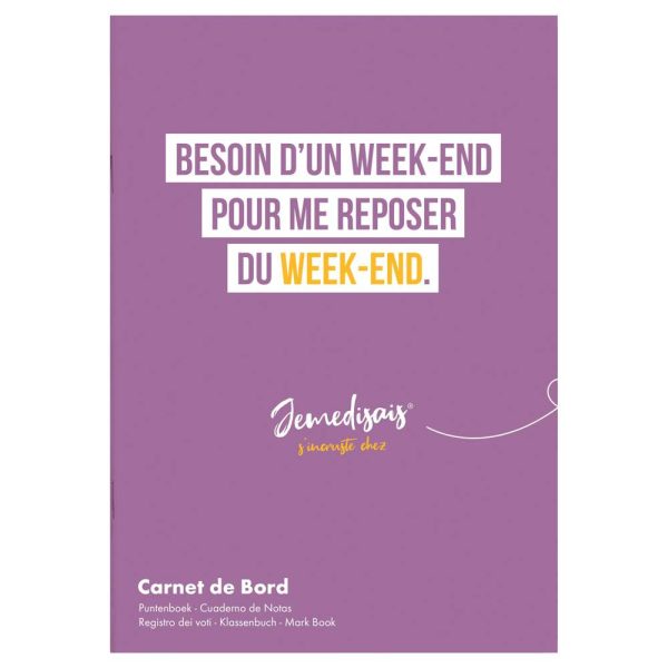 Carnet de bord enseignant piqu&eacute; A5 40 pages Visuels Fantaisie assortis