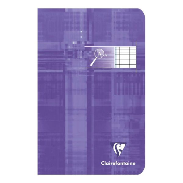 Carnet piqu&eacute; d&eacute;ficients visuels 11x17cm 96 pages grands carreaux noirs 2,5mm agrandis 10&times;10 Couleur al&eacute;atoire