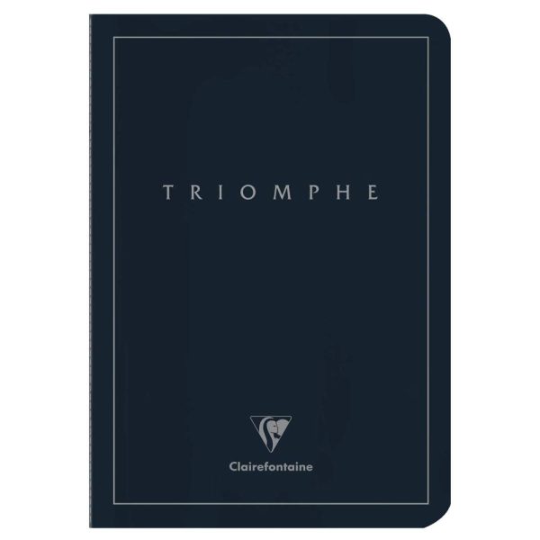 Triomphe PLATINUM carnet piq&ucirc;re textile A5 96 pages uni papier ivoire 90 g