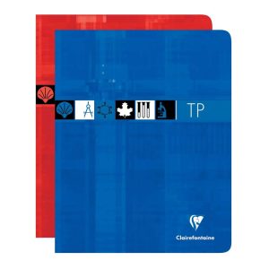 Cahier Travaux Pratiques piqu&eacute; 17x22cm 80 pages grands carreaux + uni Couleur al&eacute;atoire