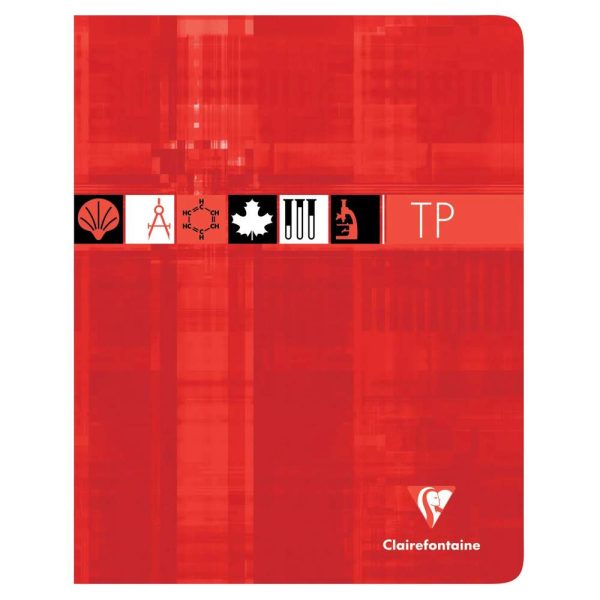 Cahier Travaux Pratiques piqu&eacute; 17x22cm 80 pages grands carreaux + uni Couleur al&eacute;atoire