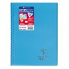 Cahier reliure int&eacute;grale enveloppante Koverbook A4 160 pages grands carreaux couverture polypropyl&egrave;ne transparent