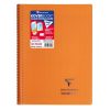 Cahier reliure int&eacute;grale enveloppante Koverbook A4 160 pages grands carreaux couverture polypropyl&egrave;ne transparent