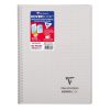 Cahier reliure int&eacute;grale enveloppante Koverbook A4 160 pages petits carreaux couverture polypropyl&egrave;ne transparent