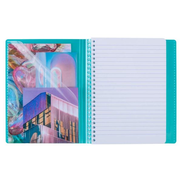 Cahier reliure int&eacute;grale enveloppante Koverbook Silver A4 160 pages lign&eacute; couverture polypropyl&egrave;ne opaque
