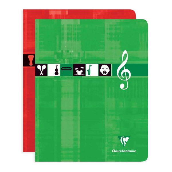 Cahier Musique & Chant piqu&eacute; 17&times;22 cm 56 pages petits carreaux