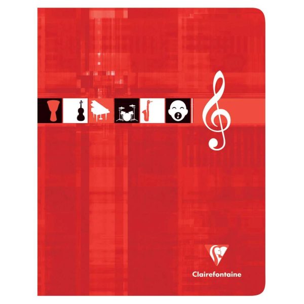 Cahier Musique & Chant piqu&eacute; 17&times;22 cm 56 pages petits carreaux