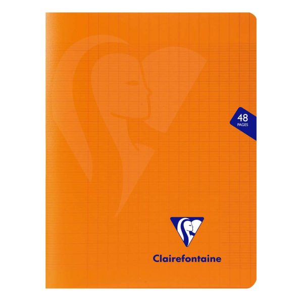 Cahier piqu&eacute; Mimesys 17x22cm 48 pages grands carreaux couverture polypropyl&egrave;ne