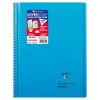 Cahier reliure int&eacute;grale enveloppante Koverbook 24x32cm 160 pages grands carreaux couverture polypropyl&egrave;ne transparent