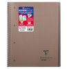 Cahier reliure int&eacute;grale enveloppante Koverbook A4+ 160 pages petits carreaux d&eacute;tachables perfor&eacute; 4 trous couverture polypropyl&egrave;ne transparent