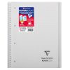 Cahier reliure int&eacute;grale enveloppante Koverbook A4+ 160 pages petits carreaux d&eacute;tachables perfor&eacute; 4 trous couverture polypropyl&egrave;ne transparent