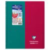 Cahier reliure int&eacute;grale enveloppante Koverbook TWIN A4+ 80 pages grands carreaux + 80 pages petits carreaux d&eacute;tachables perfor&eacute; 4 trous couverture polypropyl&egrave;ne bicolore
