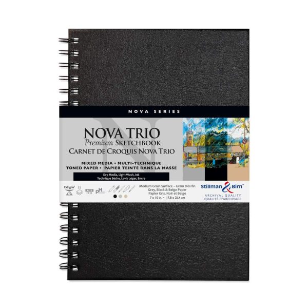 Nova Trio carnet spiral&eacute; 50F 17,8&times;25,4cm 150g