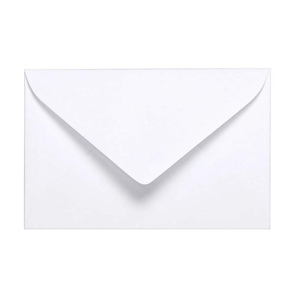 Paquet de 50 Enveloppes de Visite Blanches 95x145mm &ndash; Gomm&eacute;e &ndash; 120g/m2