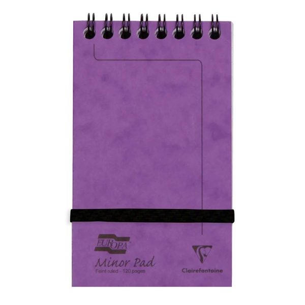 Minor Pad Europa bloc reliure int&eacute;grale en-t&ecirc;te 7,6x12cm 120 pages d&eacute;tachables lign&eacute;