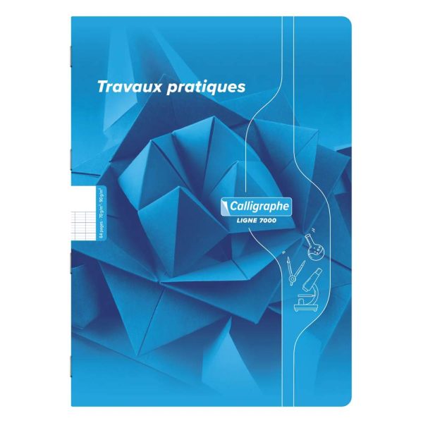 Cahier Travaux Pratiques piqu&eacute; 7000 A4 64 pages grands carreaux 70 g + uni 90 g