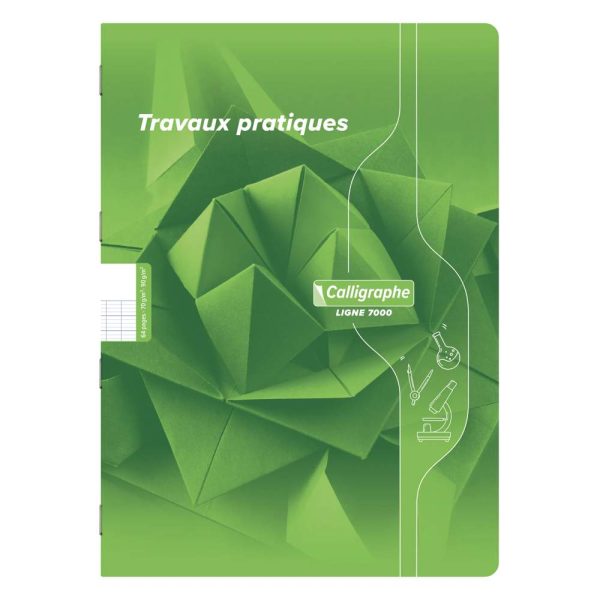 Cahier Travaux Pratiques piqu&eacute; 7000 A4 64 pages grands carreaux 70 g + uni 90 g