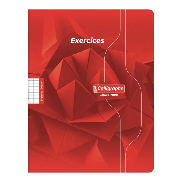 Cahier d&rsquo;exercices mensuels piqu&eacute; 7000 17&times;22 cm 64 pages grands carreaux 70 g