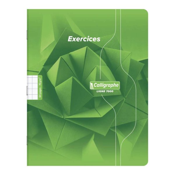 Cahier d&rsquo;exercices mensuels piqu&eacute; 7000 17&times;22 cm 64 pages grands carreaux 70 g