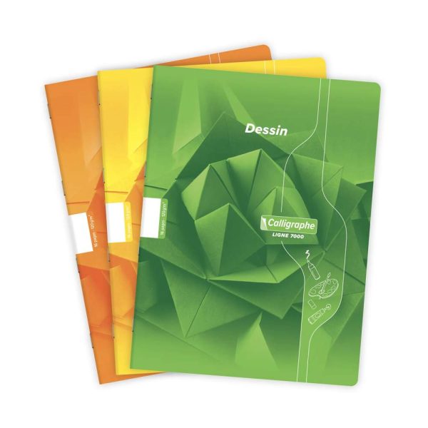 Cahier Dessin scolaire piqu&eacute; 7000 24&times;32 cm 16 pages uni 120g
