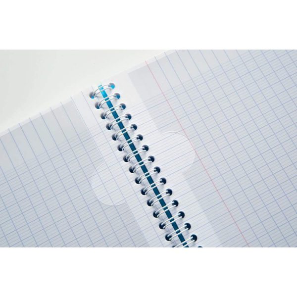 Cahier reliure int&eacute;grale enveloppante Koverbook 17x22cm 160 pages lign&eacute; + marge couverture polypropyl&egrave;ne transparent