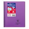Cahier reliure int&eacute;grale enveloppante Koverbook 17x22cm 160 pages lign&eacute; + marge couverture polypropyl&egrave;ne transparent